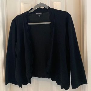 Bolero jacket light Weight knit scallop edge